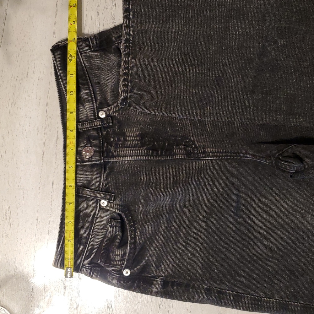 Express High rise, Faded Black Straight Ankle Jeans - Picture 6 of 9
